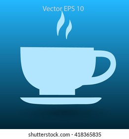 Flat cup icon.