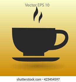 Flat cup icon.