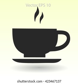Flat cup icon.