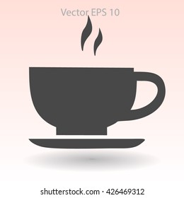 Flat cup icon.