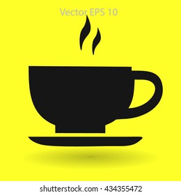 Flat cup icon.