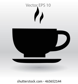 Flat cup icon.