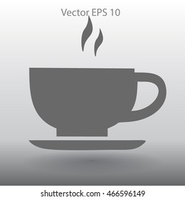Flat cup icon.