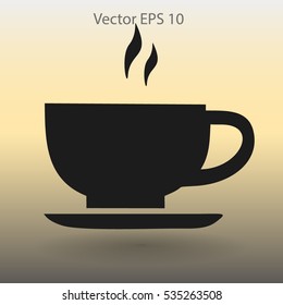 Flat cup icon.