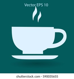 Flat cup icon.
