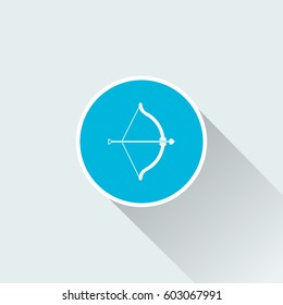 Flat cupid bow icon on white background