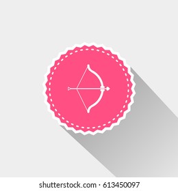 Flat cupid bow icon on white background
