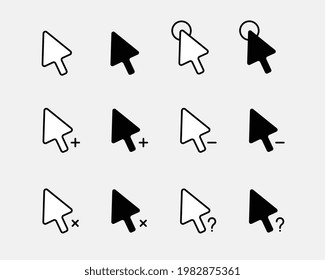flat cursor icons collection symbols