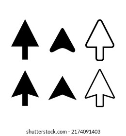 Flat cursor icons set collection symbols vector