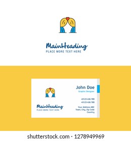 Flat Curtain Logo and Visiting Card Template. Busienss Concept Logo Design