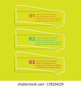 flat cut paper white banners on green background / can be used for infographics / numbered banners / horizontal cutout lines / graphic or website layout vector / brochure or cover design