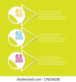 flat cut paper white banners on green background / can be used for infographics / numbered banners / horizontal cutout lines / graphic or website layout vector / brochure or cover design
