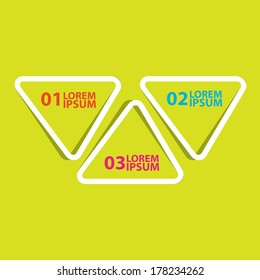 flat cut paper white banners on green background / can be used for infographics / numbered banners / horizontal cutout lines / graphic or website layout vector / brochure or cover design