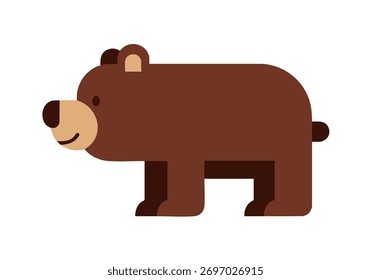 Diseño lindo plano de la ilustración del oso