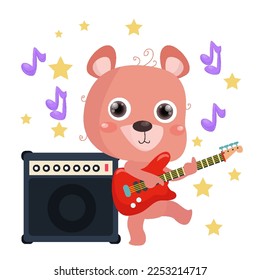 Flat Cute Bear illustration suitable for kid design