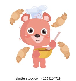 Flat Cute Bear illustration suitable for kid design