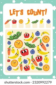 flat cute design vector colorful learning number tracing number counting collection