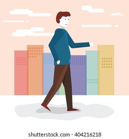 Flat Cute Feminine Vector Character