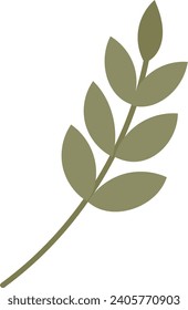 flache, süße grüne Blattsymbol