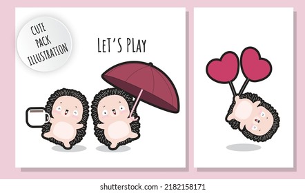 Ilustración plana y linda para los niños
