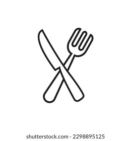 Flat Cutlery icon symbol vector Illustration