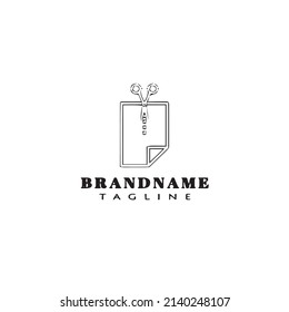 flat cutting logo cartoon icon design template black modern isolated vector illustration