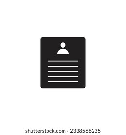 Flat CV icon symbol vector Illustration.