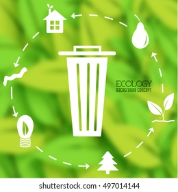 flat cycle eco infographic background concept. Vector illustration design