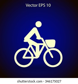 Flat cyclist icon