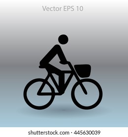 Flat cyclist icon