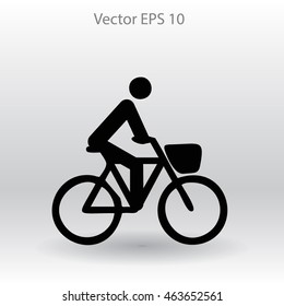 Flat cyclist icon