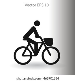 Flat cyclist icon