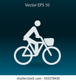 Flat cyclist icon