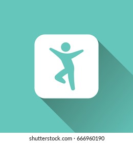 flat dancer dancing icon