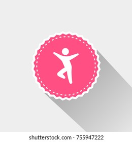 flat dancer dancing icon