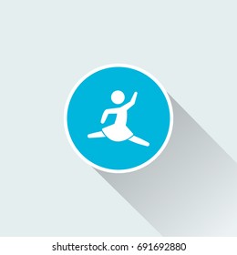 flat dancer icon
