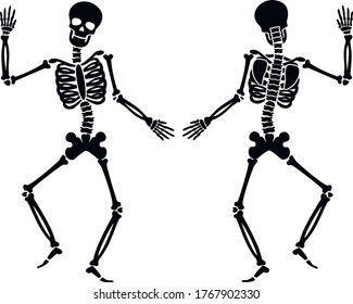 A flat  dancing  skeleton 