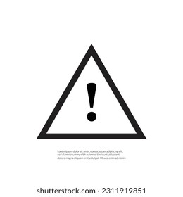 Flat Danger icon symbol vector Illustration.