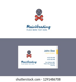 Flat Danger  Logo and Visiting Card Template. Busienss Concept Logo Design