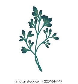 flat dark green flower icon set. isolated on white. vector illustration