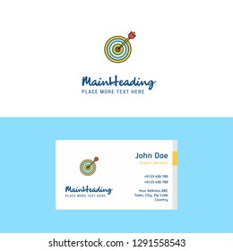 Flat Dart game  Logo and Visiting Card Template. Busienss Concept Logo Design