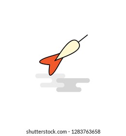 Flat Dart  Icon. Vector