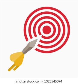 Flat dart vector icon