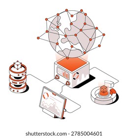 Flat data model with network nodes and analysis tools.