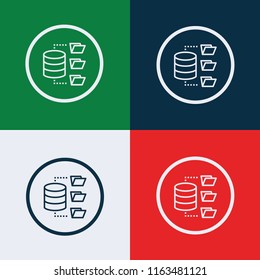 Flat data storage icon vector