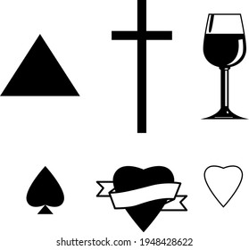 Flat death of the black elements. funeral icons vector illustration.Vector set of Halloween decorations | Halloween design elements | Everything for decorating your Halloween flyers, posters, greeting