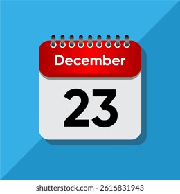 Flat December Calendar Concept – Time and Date UI Element