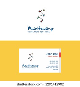 Flat Decoration light Logo and Visiting Card Template. Busienss Concept Logo Design