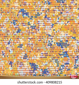Flat decorative camouflage. Primitive base. Rhombus pixel camo. Vector seamless pattern. Camo. Two layer military war texture background.