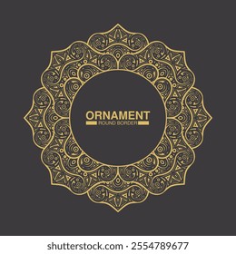 Flat decorative circle lines border background